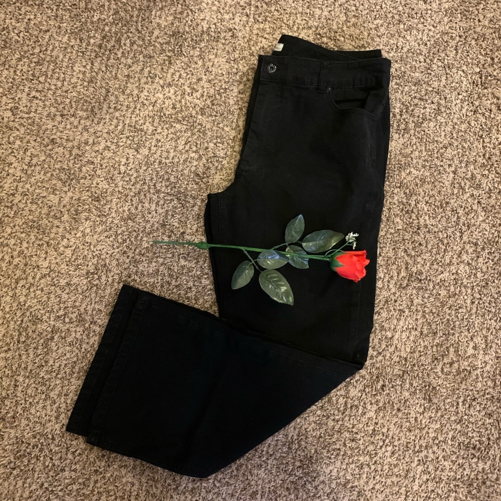 EUC/Chico’s Black Platinum jeans/38” waist